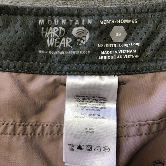 Mountain Hard Wear Taupe Lightweight Nylon Long Shorts - Picture 7 of 12